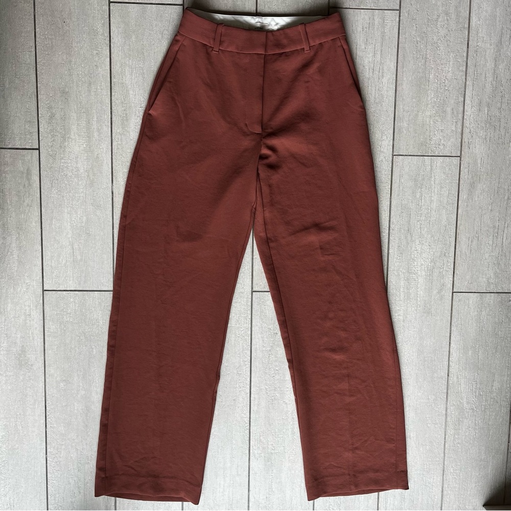Aritzia Wilfred Light Rust/Brick Effortless Pants - Size 4